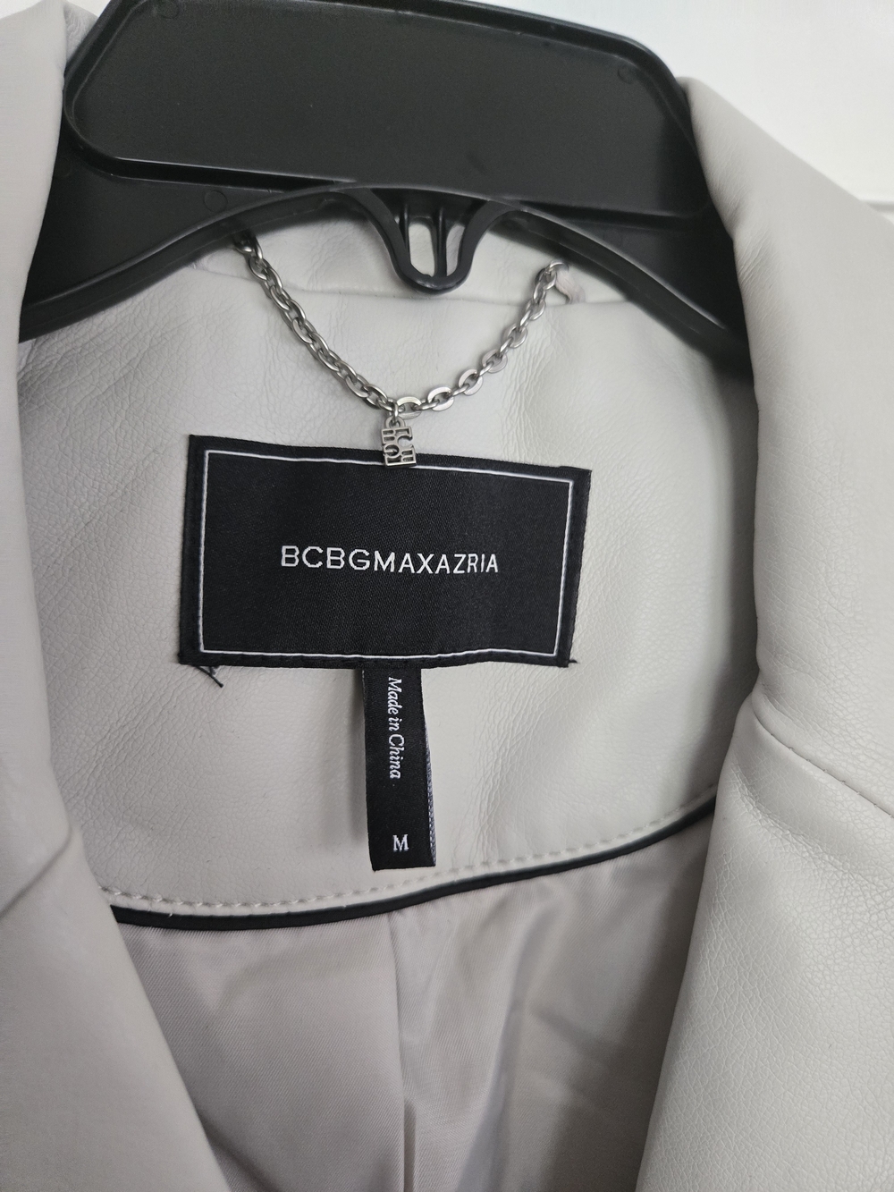 BCBGMAXAZRIA Women's Light Gray Single-Button Blazer - Picture 2 of 5